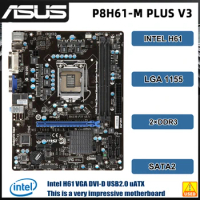 LGA 1155 Motherboard MSI H61M-P35(B3 Intel H61 DDR3 16GB Ram PCI-E 2.0 SATA2 USB 2.0 Micro ATX Support Intel Xeon E3-1225 cpu