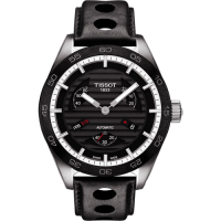 TISSOT 天梭 官方授權 PRS516 系列小秒針機械腕錶 送禮首選-黑/42mm T1004281605100