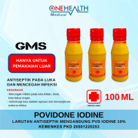Povidone Iodine 100ml Onehealth Cairan Antiseptic Luka Cegah Infeksi