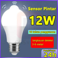 Super Terang Lampu Bohlam Sensor Rumah Lampu Bohlam LED Dengan Sensor Cahaya Lampu Sensor Gerak 12W