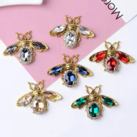 Alloy Rhinestone Bee Insect 2 Pcs Accessories DIY Brooch Clothing Shoes Bags Jewelry Accessories Sewing Decorative Accessories
