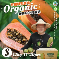 圻宣農場-超甜有機小顆木瓜12公斤（17-20顆入）
