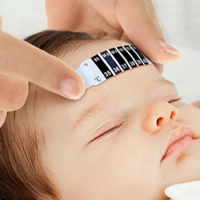 5/10/20Pcs Forehead Head Strip Thermometer Water Milk Thermometer Fever Body Baby Child Kid Test Temperature Sticker Baby Care