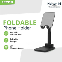 Hippo Halter 16 Foldable Phone Holder Stand Anti Slip Silicone Pad Easy To Carry Dudukan HP Hape Mur