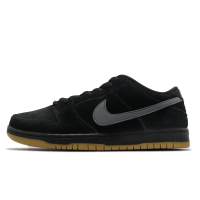 Nike 滑板鞋 SB Dunk Low Pro FOG 男女鞋 氣墊 避震 麂皮 厚鞋舌 膠底 黑 灰 BQ6817-010