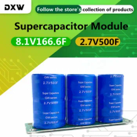 1PCS/Lot 8.1V166.6F Supercapacitor Module 2.7V Farad Capacitor 500F Rectifier Power Supply 2.7V500F
