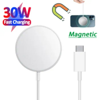 30W Magnetic Wireless Charger For Apple iPhone 13 12 Pro Max 13Mini 12Mini Qi Macsafe Wireless Charging on Induction Back Case