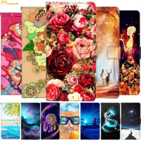 Fashion Print Flowers Cover For Samsung Galaxy A02s A02 A03S Leather Book Flip Cases For Galaxy S20 Ultra Case S 20 Etui Stand