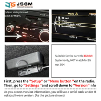JSBM Car Wireless bluetooth Module AMI Music Aux Adapter for ONLY VW MDI 3G system Audi MMI 3G system Audi C7 A5 A7 R7 S5 Q7 A4L