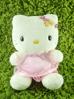 【震撼精品百貨】Hello Kitty 凱蒂貓~KITTY絨毛娃娃-粉頭花