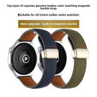 Dây đeo đồng Đồng Hồ, Thông Dụng 20mm & 22mm, dành cho mi S4 và Hua-wei GT5, Được làm bằng da Thật, 