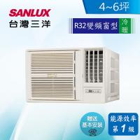 台灣三洋 4-5坪 1級變頻冷暖左吹窗型冷氣 SA-R28VHR