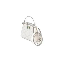 Tas KATE SPADE PVC JACQUARD MONOGRAM BEIGE MINI BUCKET BAG WITH LS 100% ORIGINAL 13X5X13CM