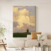 壁畫 臨摹梵高云朵風景肌理壁畫客廳風景手繪油畫玄關裝飾掛畫世界名畫