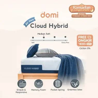 Domi Cloud Hybrid Mattress 28cm / Kasur Pocket Spring Green Tea Latex / Open-Cell Memory Foam 160 x 