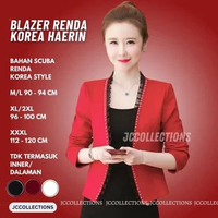 Outer Blazer Kerja Wanita Renda Haerrin /Blazer Kerja Jumbo Wanita SWAN XXXL Merah