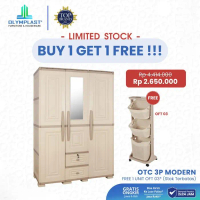 Olymplast Lemari Pakaian Plastik 3 Pintu - OTC 03P Modern