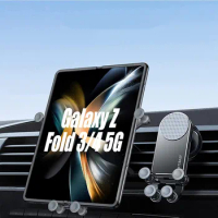 Auto Gravity Metal Car Air Vent Phone Holder Case for Samsung Galaxy Z Fold 2 3 4 S21 S22 S23 Plus ZFold Fold4 Fold3 Stand Cover