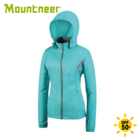 【Mountneer 山林 女 透氣抗UV外套《湖水綠》】41J06/防曬外套/薄外套