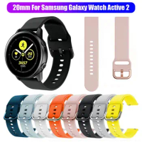 1PC Classic 20mm Silicone Watch Band Replacement Strap for Samsung Galaxy Watch Active 2 42mm