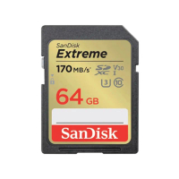 【SanDisk 晟碟】Extreme SDXC UHS-1 V30 64GB記憶卡(台灣代理商貨)