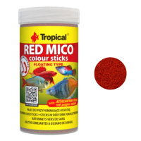【Tropical 德比克】高蛋白增豔浮水條狀飼料 100ml/紅蟲狀棒狀/添加蝦紅素(七彩鬥魚孔雀燈科血鸚鵡 63553)