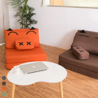 BN-Home Cute Piggy 慵懶造型豬沙發床 獨立筒升級款(單人沙發/沙發床/獨立筒床墊)