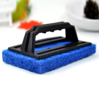 Kitchen Bathroom Wall Tiles Sponge Brush Handle Strong Scouring Gadget Wipe Cleaning Tool Fit for Clean Car Vehicle Auto Glass