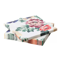 SMAKSINNE 餐巾紙, 彩色/花, 33x33 公分