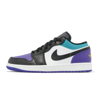 Nike Air Jordan 1 Low Aqua 男鞋 黑 紫 藍 休閒鞋 AJ1 喬丹 一代 553558-154