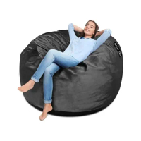 Puff Filling Big Sofa Bean Bag Chairs Giant 4ft Bean Bag Chairs for Adult Black Room Pouf to Sit Stuffing for Puffs Armchairs
