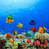5Pcs/set Plastic Floating Tropical Fishes For Aquarium Fish Tank Ornament New