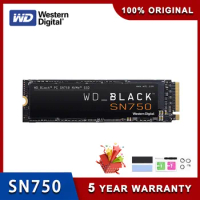 Western Digital WD Black SN750 2TB 1TB 500GB 250GB M.2 2280 Internal Solid State Drive NVMe PCle Gen3*4 3D Nand SSD PC SSD