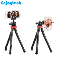 Flexible Octopus Mini Tripod With Holder For Iphone Xiaomi Samsung Huawei Phones Mounts For Gopro Hero Canon Nikon DSLR Cameras