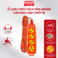 Ổ cắm điện siêu tải SOPOKA lỗ cắm chéo 6000W thế hệ mới chịu tải cao chống va đập chịu nhiệt cao cân