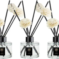 Aroma Reed Diffuser (120ml) Shangri-La Reed Diffuser Set, Reed &amp; Oil Diffuser Sticks, Aromatherapy, Gifts (Pack of 3)