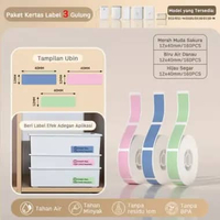 NIIMBOT D110 Printer Label Nirkabel, Dilengkapi dengan Label, Printer Stiker Label Harga/Nama 3Roll 