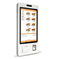 Restaurant fast food ordering 24" 27" 32" stand android touch screen drive thru order system self checkout kiosk