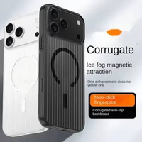 Casing Magsafe iPhone 17 / 17 Air / 17 Pro / Pro Max – Clear Corrugated Wireless Charging IP 17 PRO 