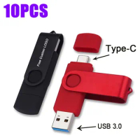 10PCS OTG USB Flash Drive Type-C 3.0 OTG Pen Drive 8GB 16GB 32GB 64GB Memory Stick 128GB USB Stick 256GB Gift Free Custom LOGO