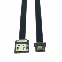 FPV HDMI-compatible Female to Micro-hdmi 90 Degree Down Angle FPC Ribbon Flat Cable Pitch 20pin for Aerial Photography 20cm