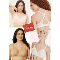 HANES Bra Wanita Tanpa Kawat Wireless / Wirefree Busa Tipis Full Cup size XS s/d XL (fits bra 32B s/