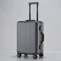 Navy Club Koper 20 Inch Frame Aluminium Skyline Koper Kabin Hardcase PC TSA Lock 4 Roda Putar Dark G