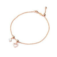 Gelang Serut Emas 8K - Heart Gold Bracelet - Fiora Collection - Juene Jewelry