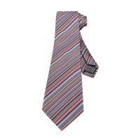 【Paul Smith】PAUL SMITH斜線條紋設計真絲領帶(寬版/藍x多色)