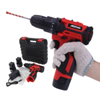 12/18/21V Cordless Drill Electric Screwdriver Mini Wireless Power Driver DC Lithium-Ion Battery 3/8'' Electric Drill Power Tools