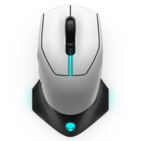 Dell Alienware AW610M Wired/Wireless Gaming Mouse 16000 DPI Optical Sensor 7 Buttons 3-ZONE Alienfx RGB Lighting---White