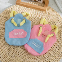 Spring and Summer Dog Clothes Teddy Bear Small Dog Thin Breathable Two-Legged Cat Pet Macaron Clothing Accessory Wholesale