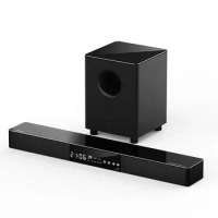 120W Sound Bar With Subwoofer 2.1 CH Sound Bars For TV 31 Inch Soundbar TV Speakers With LED Display, Home Theater Audio