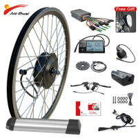 DIY 250W-350W Motorized Wheel for 20"-29" 700C Wheel Bicycle Front Rear Hub Motor Electric Bike Conversion Kit with Battery 15Ah